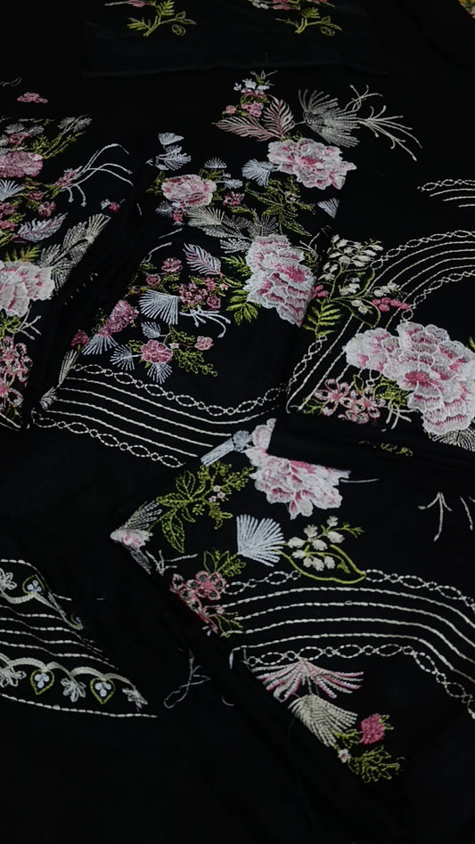 2pc boutique black lawn