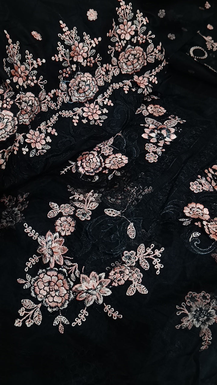 3pc Angaam  black lawn