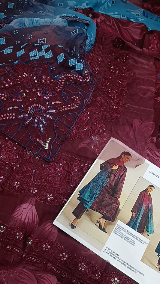 3pc iznik maroon main street lawn