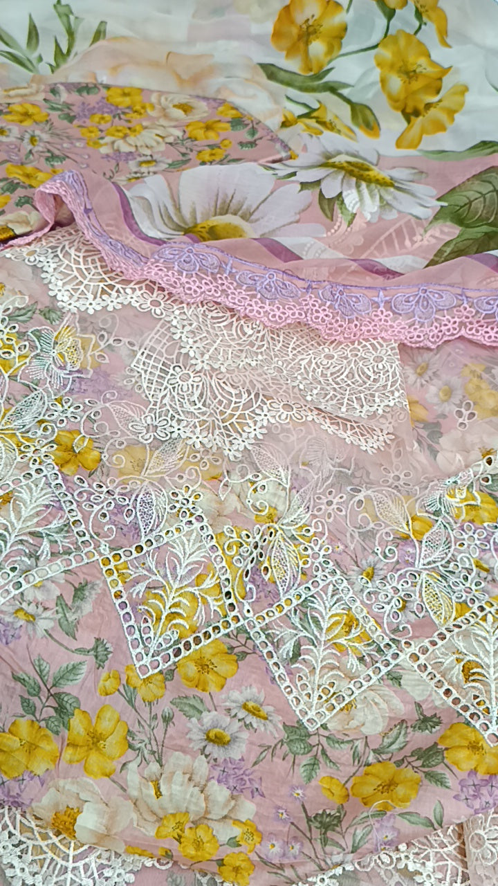 3pc ladoo pink lawn