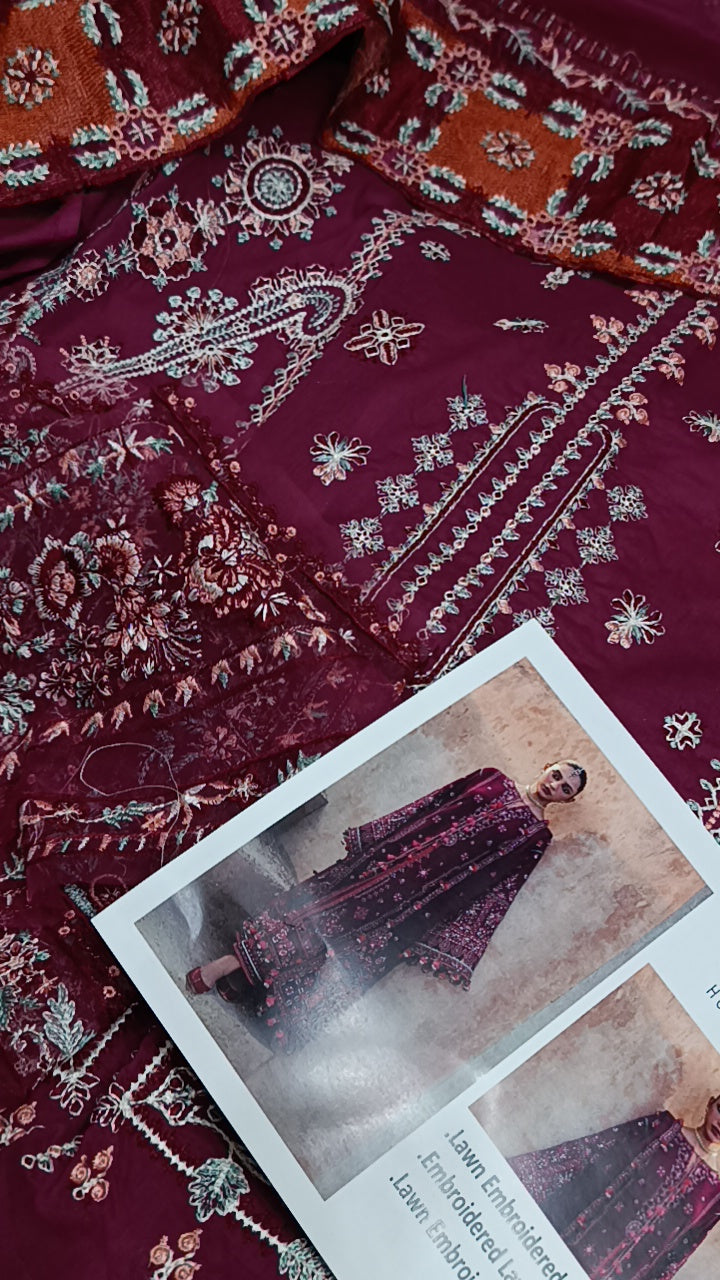 3pc Hussain rehar arrow lawn