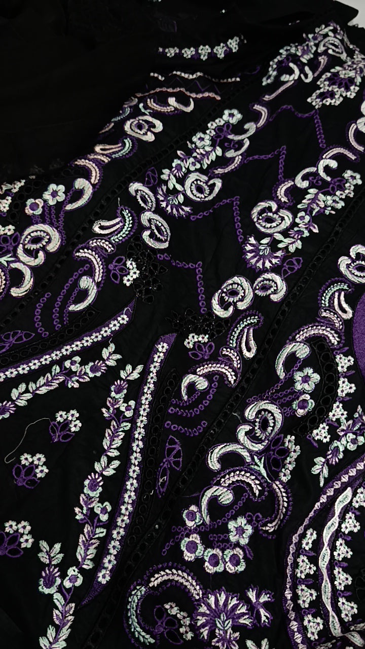 3pc black sonam bajwa lawn