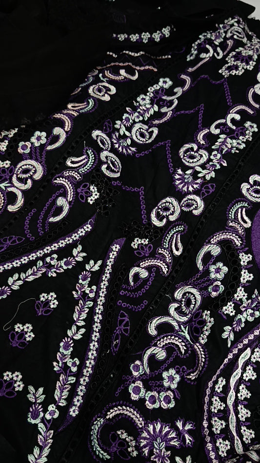 3pc black sonam bajwa lawn