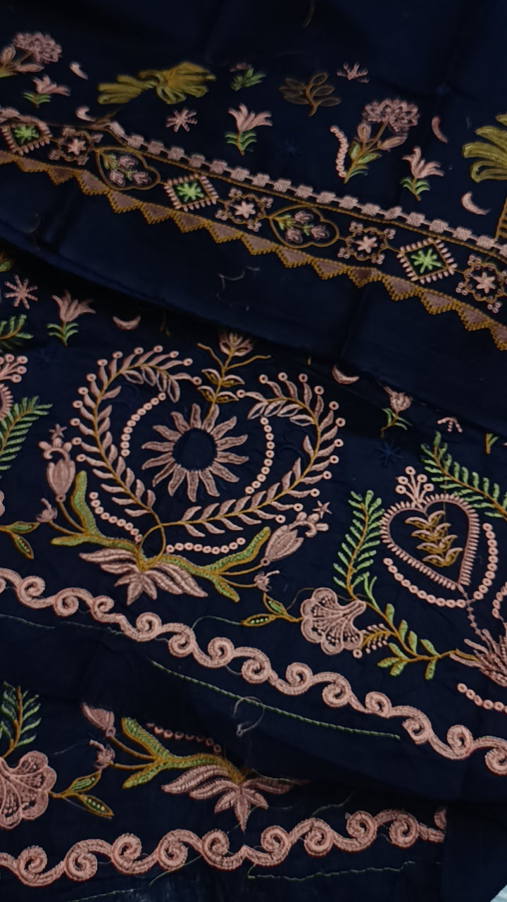 2pc navy blue Denwar lawn