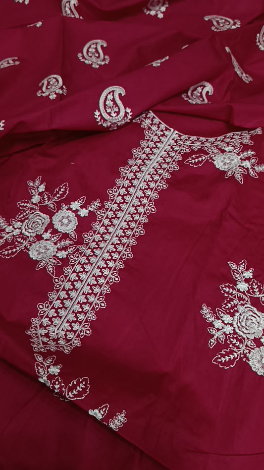 2pc hunar shocking pink lawn