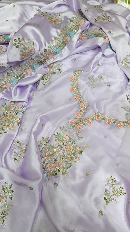 Silk 2pc Haleema silk lilac