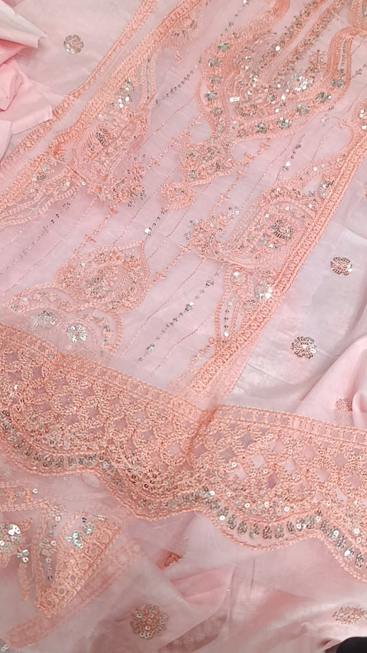 2pc squeeze peachy pink lawn