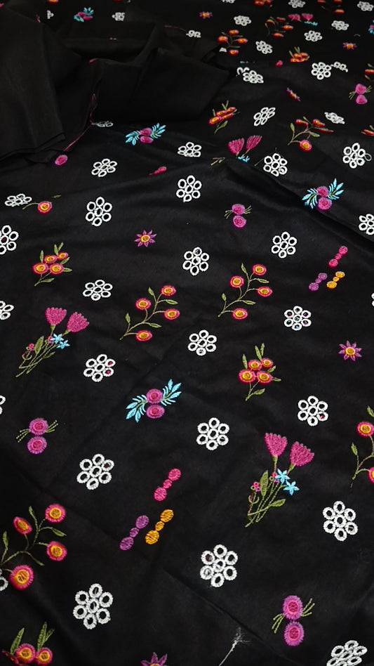 2pc black flowerel Multi lawn
