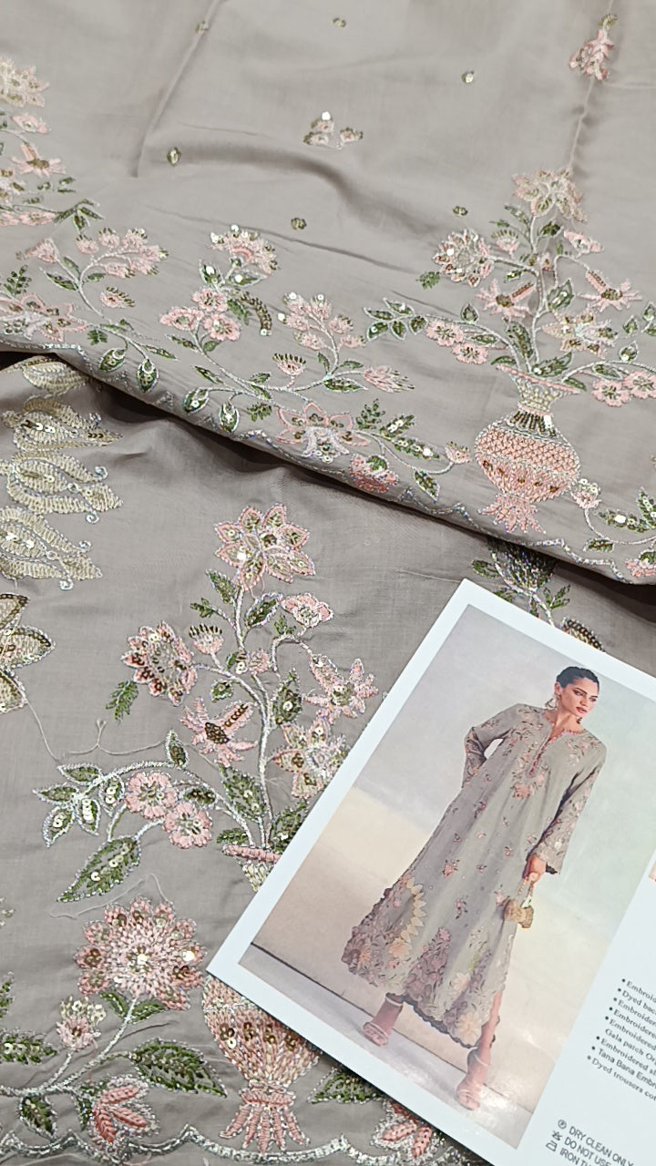 2pc ethnic coffee Meera lawn