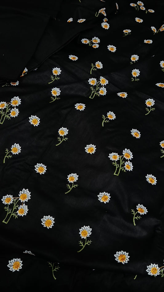 2pc black white sunflower lawn