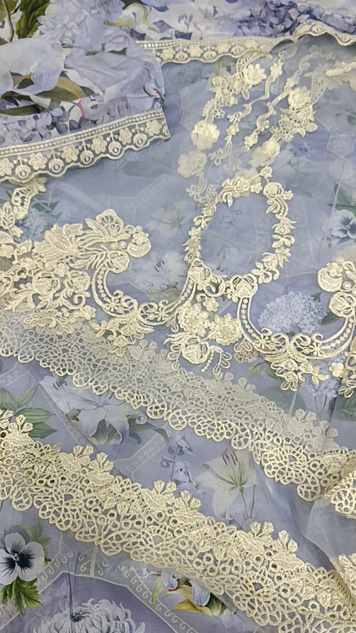 3pc elaf Feng sky blue lawn