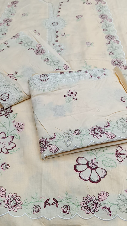 2pc suman off white lawn