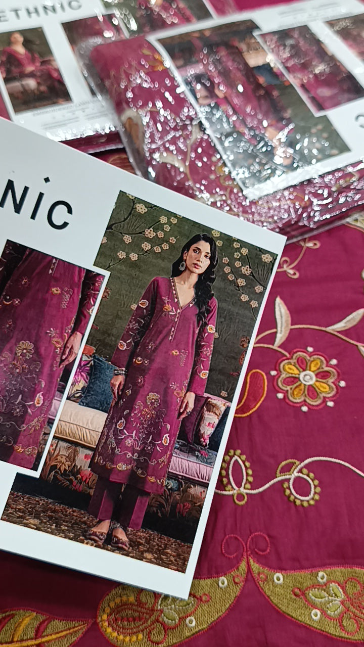 2pc ethnic magenta lawn sale