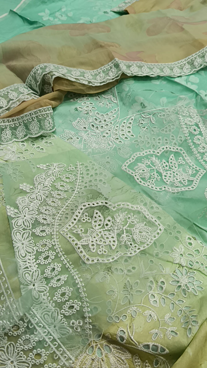 3pc Afrozeh Asthetic Double tone lawn
