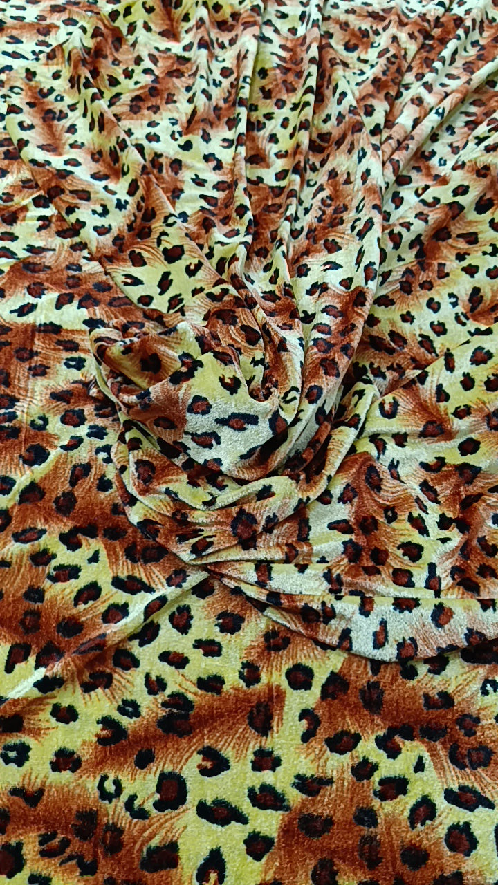 2pc jersy yellow cheetah