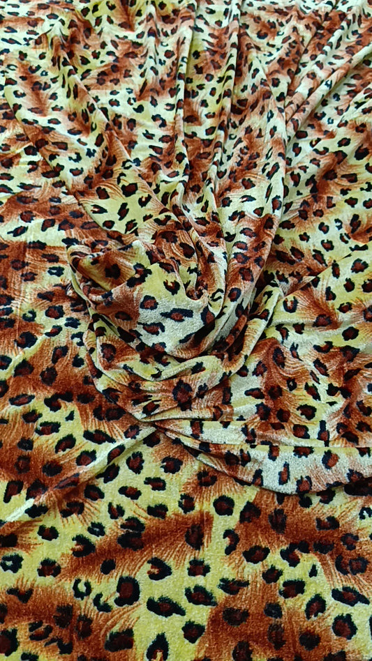 2pc jersy yellow cheetah