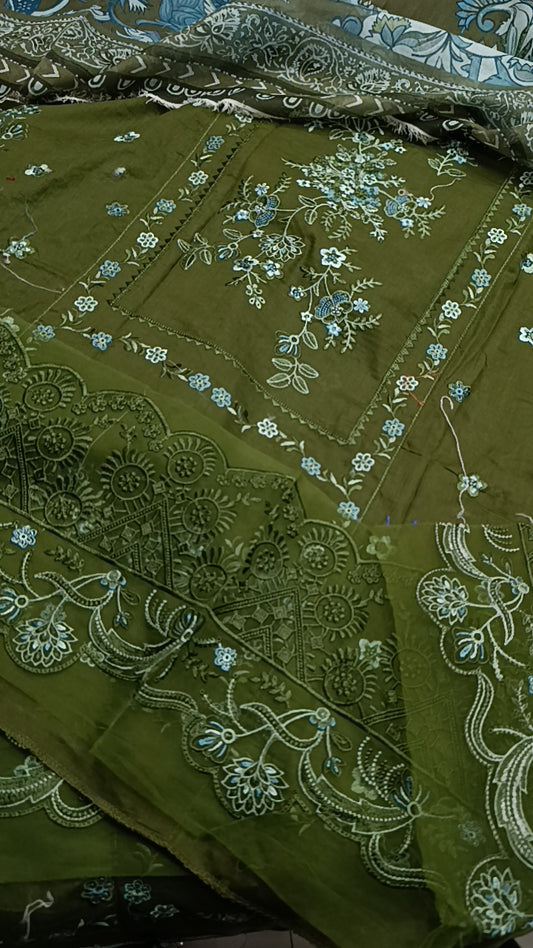 3pc Roheenaz mehndi lawn