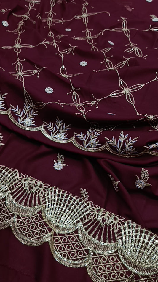 3pc winter dhanak maroon musafir