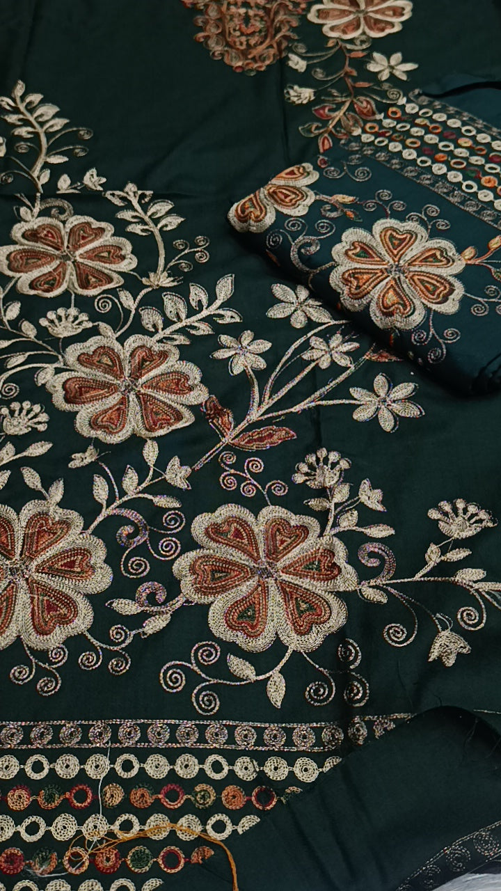 2pc winter dhanak resemble green