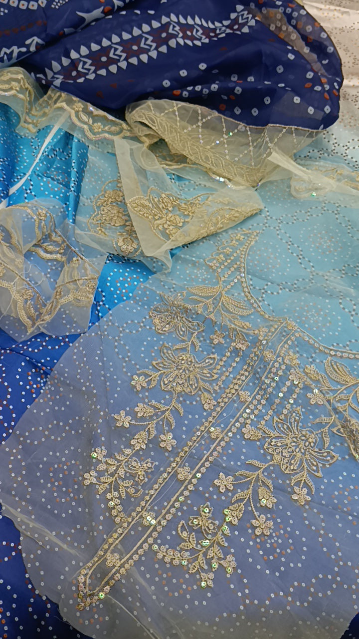 3pc silk chunri kiraat