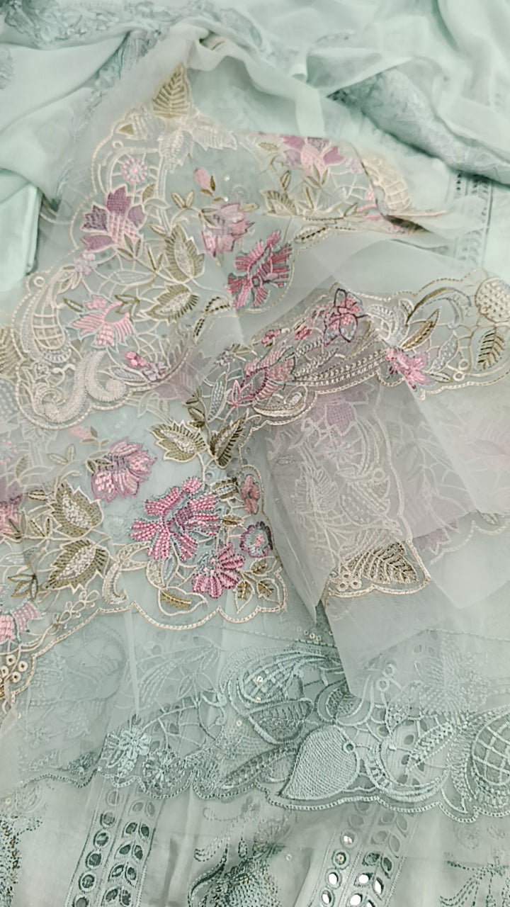 3pc ice grey imrozia lawn