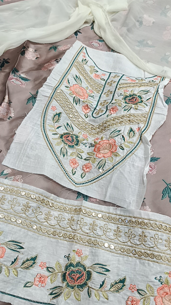 3pc silk Gulrukh print