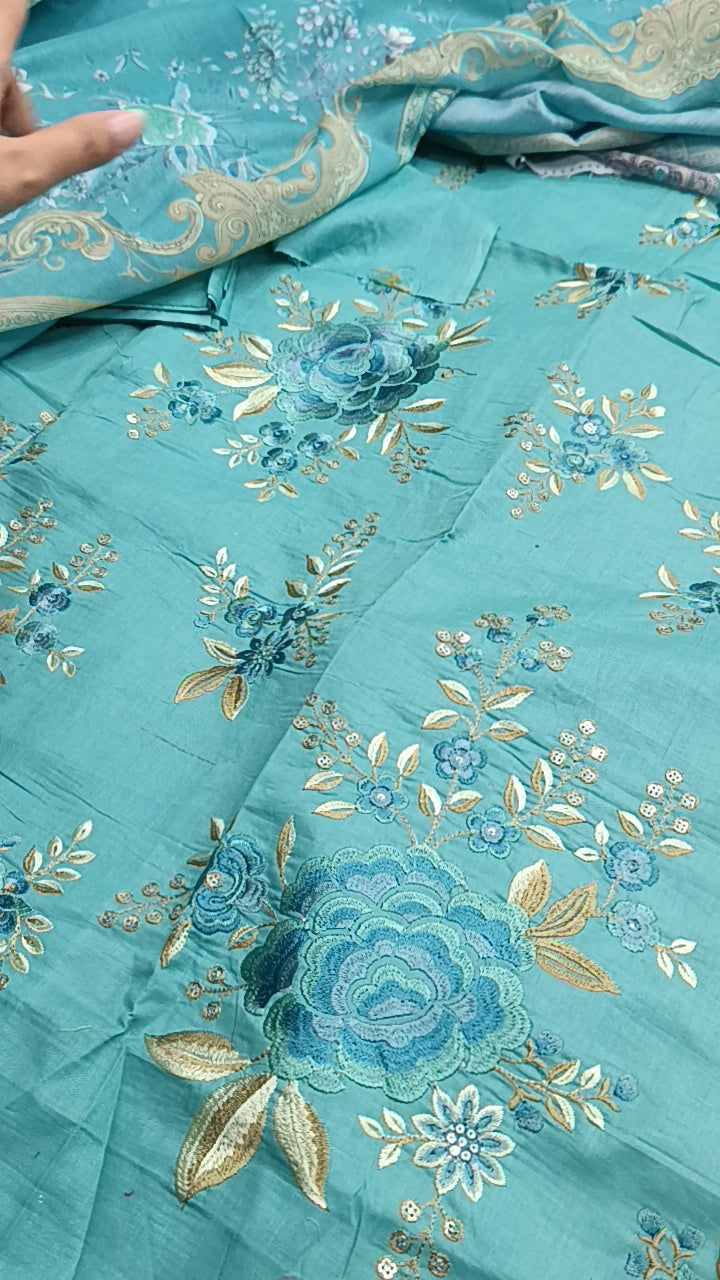3pc sea green lawn