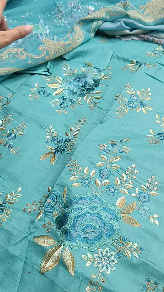 3pc sea green lawn