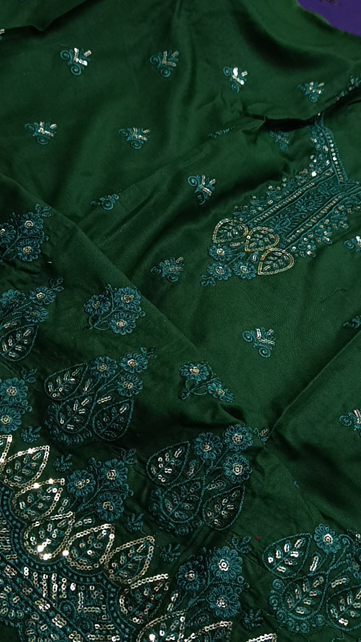 2pc mix zari work dhankh green