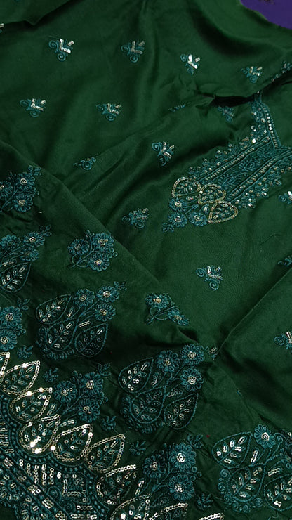 2pc mix zari work dhankh green