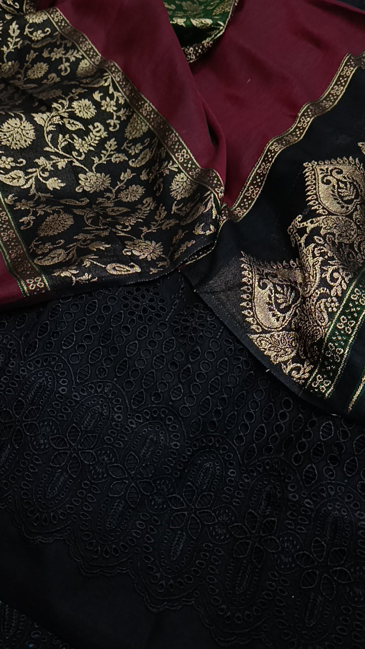 3pc 4d jucard shawl black