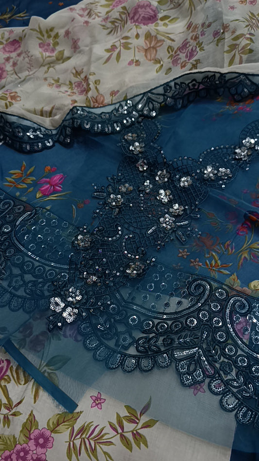 3pc lanw afsana floral