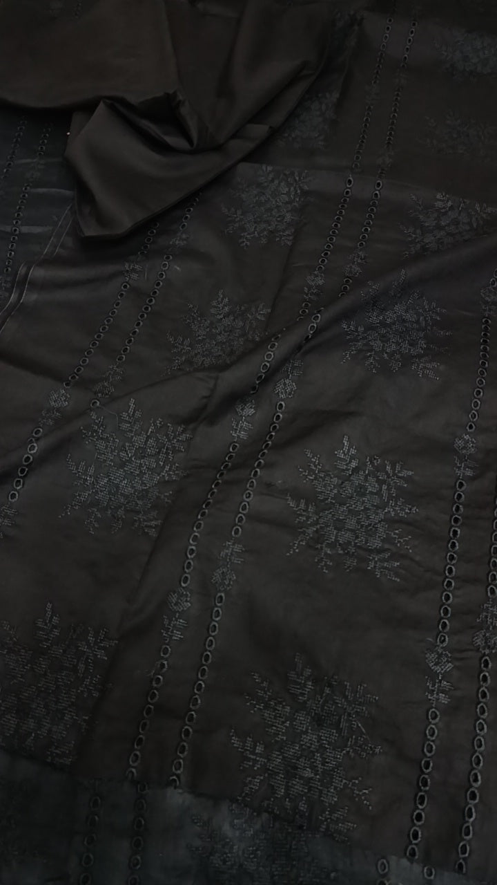 2pc single color black classic lawn