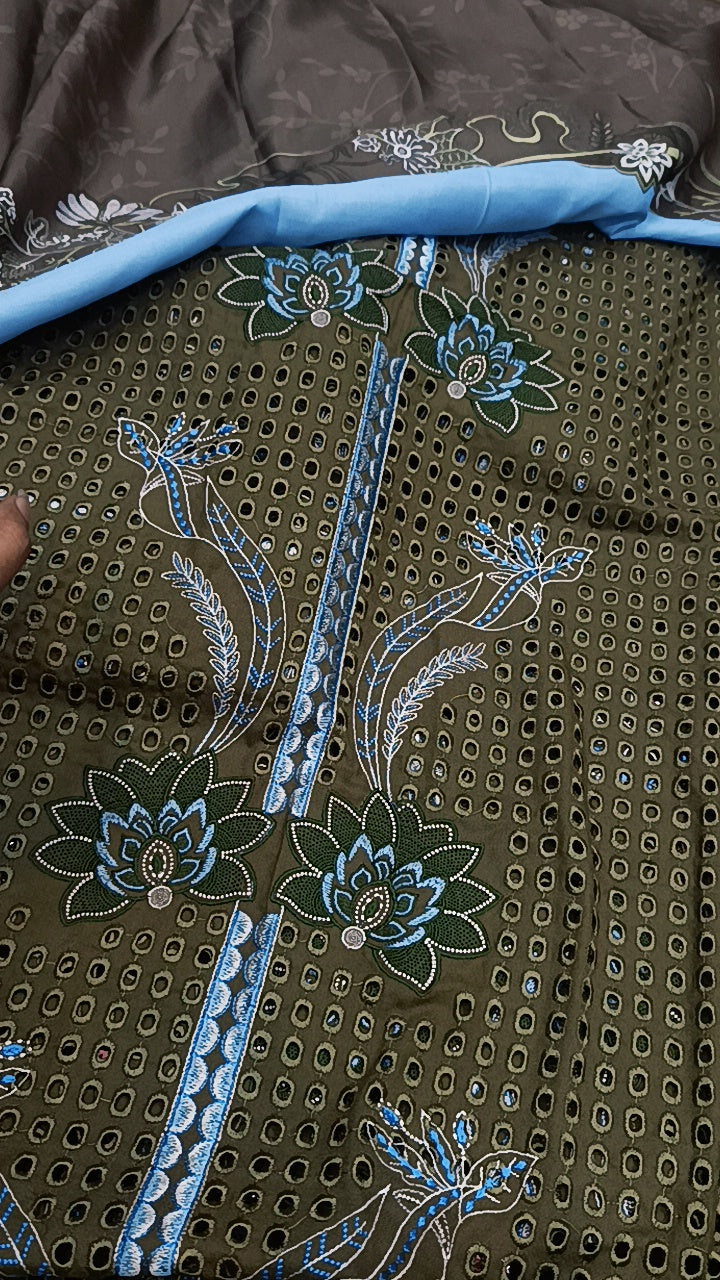 3pc sage bloom dhankh wollen