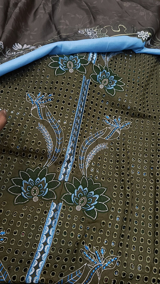 3pc sage bloom dhankh wollen