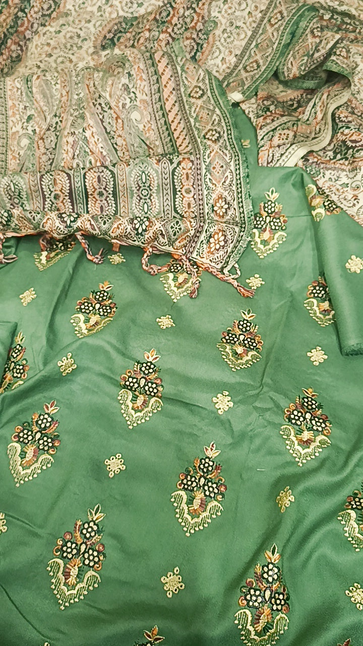 3pc hazel mose green dhankh