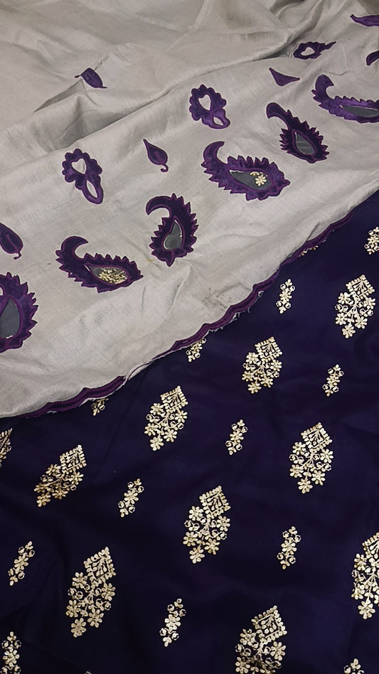 3pc pamola purple applic dhankh