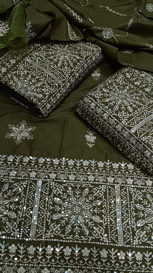 3pc sufiiiii mehndi dhankh