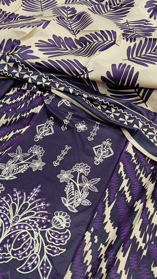3pc purple zebrah leien