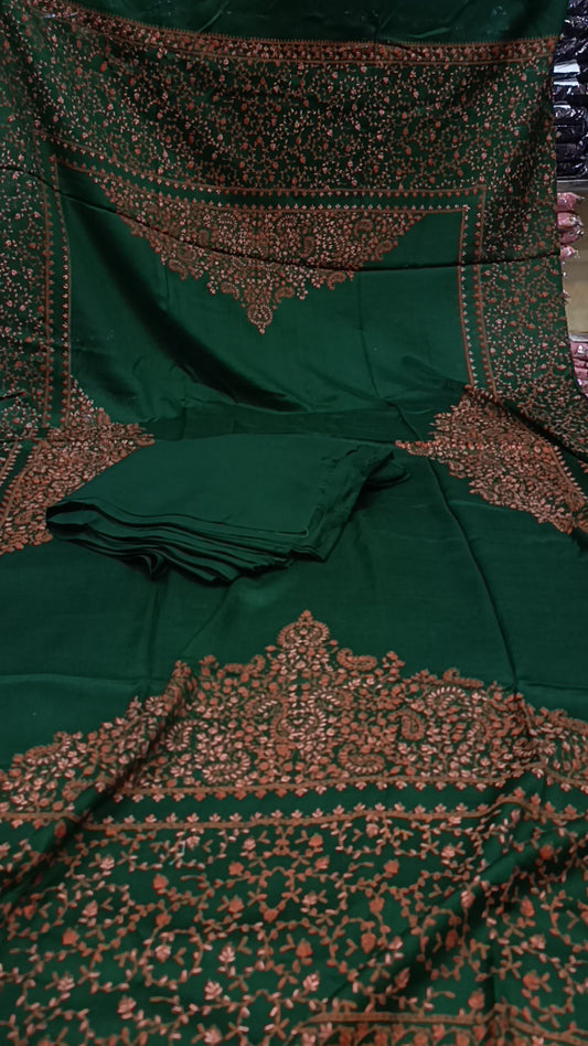 3pc green kacha tanka pashmina