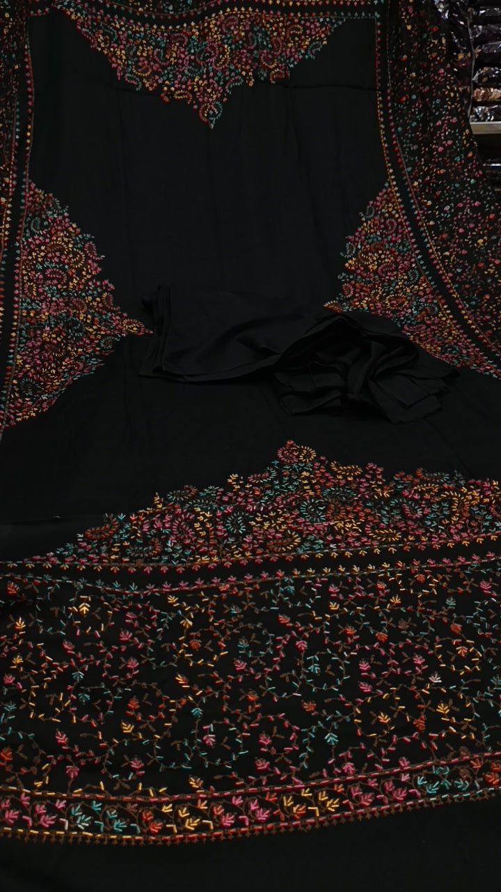 3pc black kacha tanka pashmina