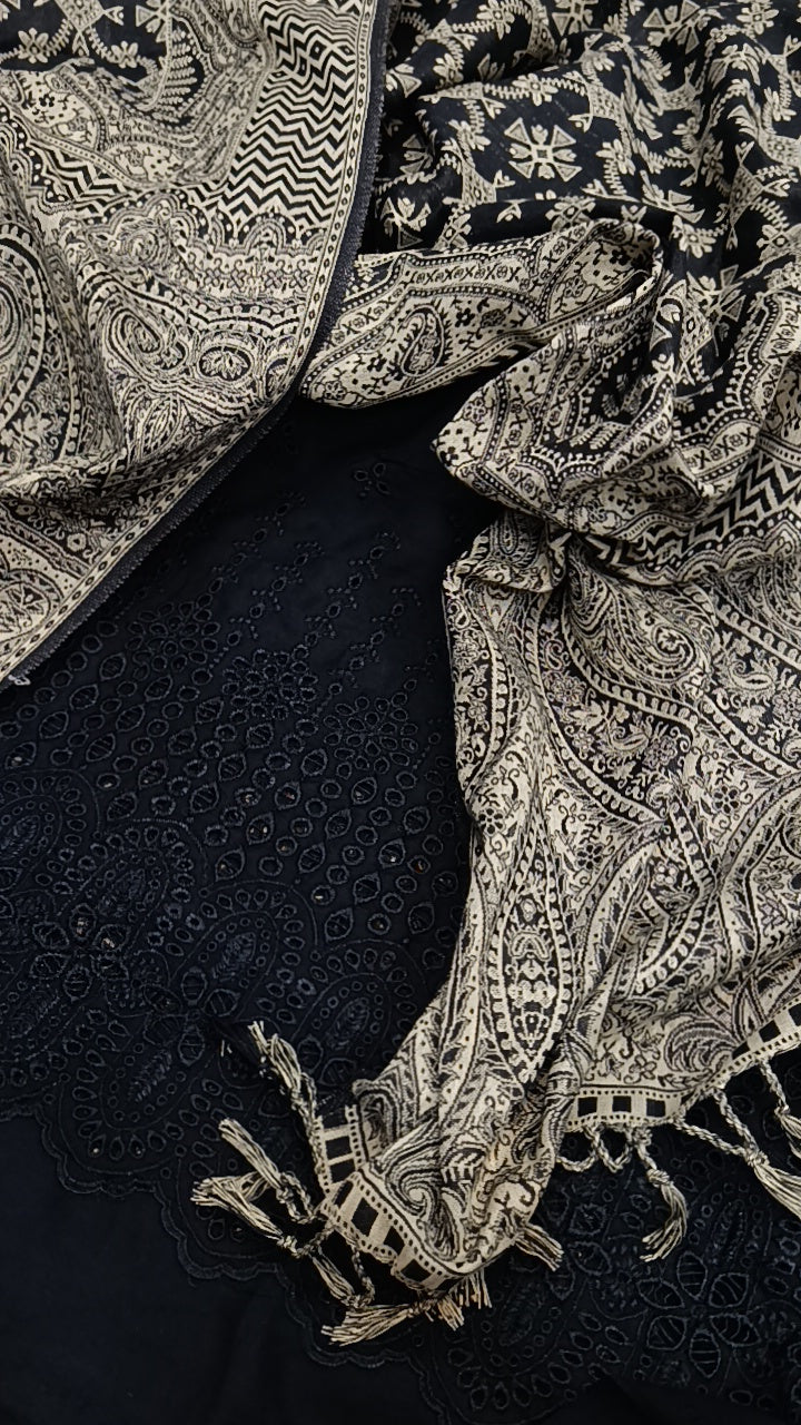 3pc black muskan dhankh