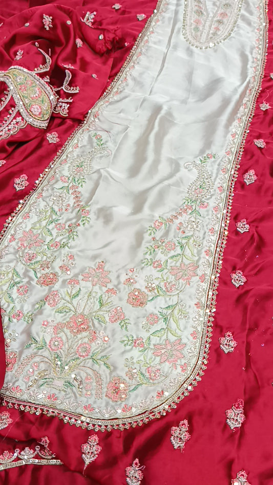 2pc Siyaam mehroon safora silk