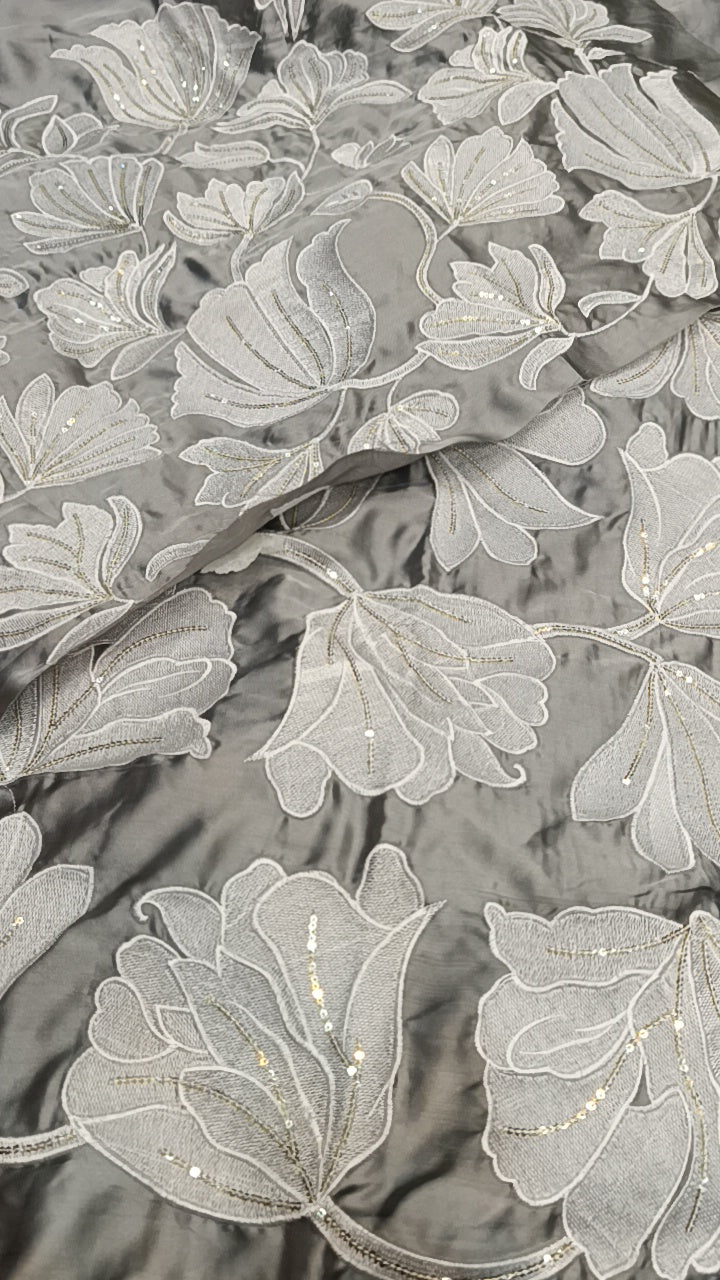 2pc kamli ivory floral silk