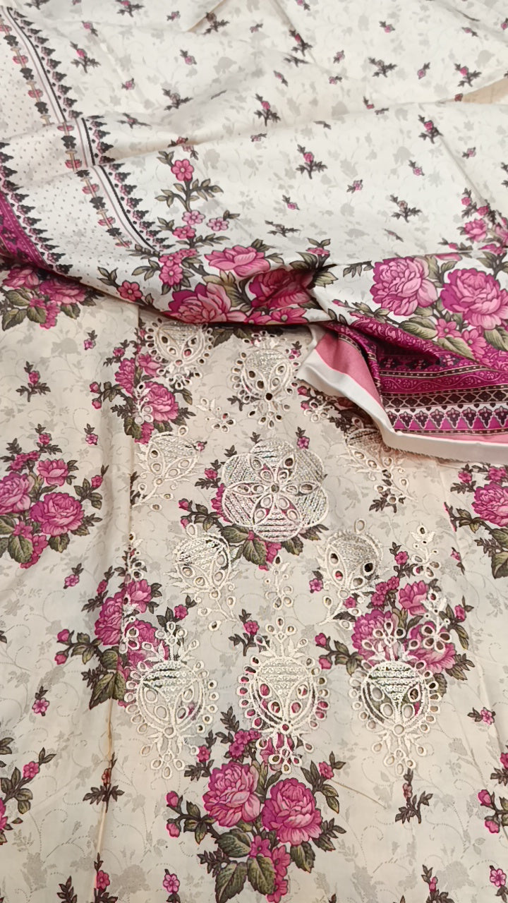 3pc  ocean pink dhankh
