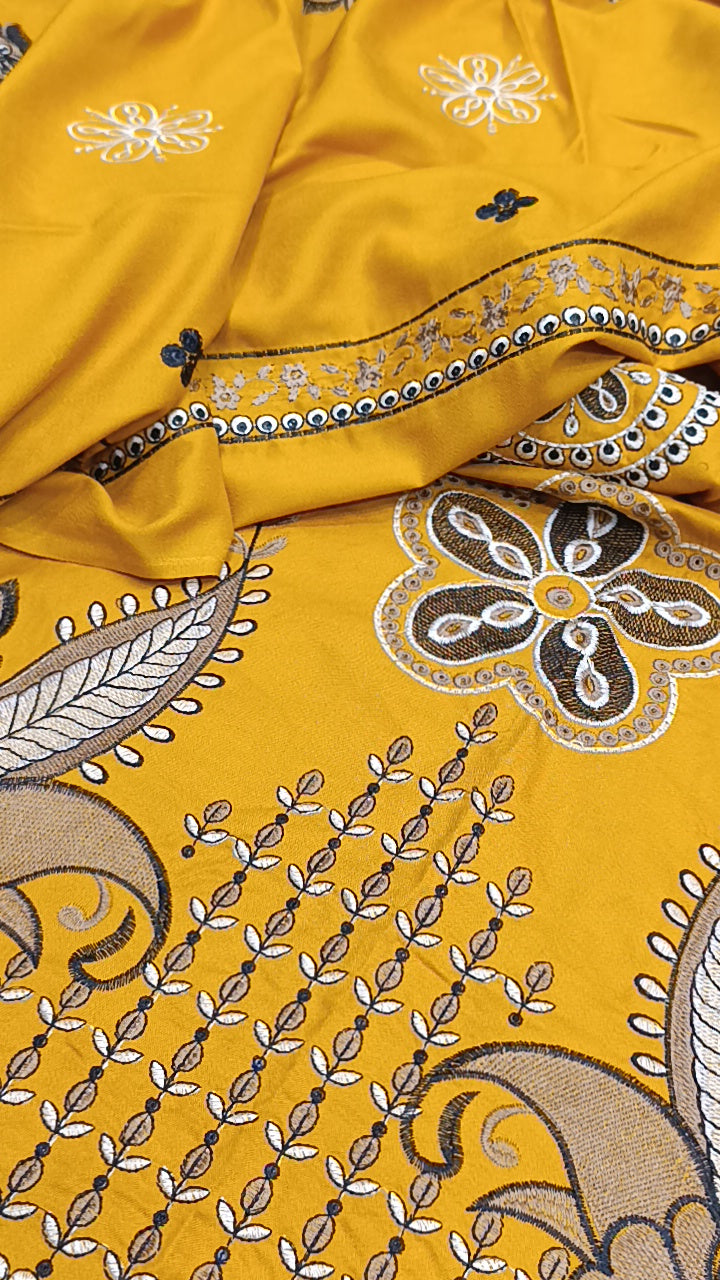 3pc lafafiya mustard dhanak