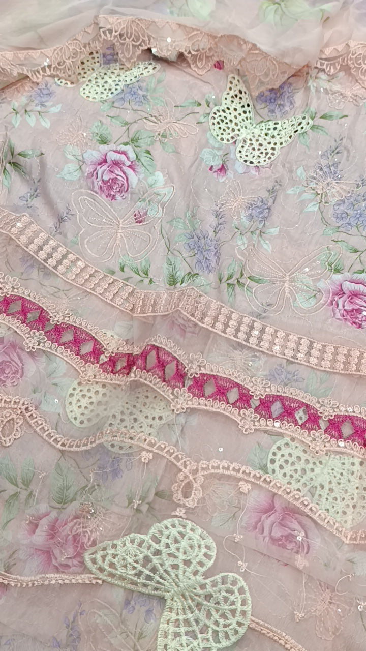 3pc sale pink butterfly lawn