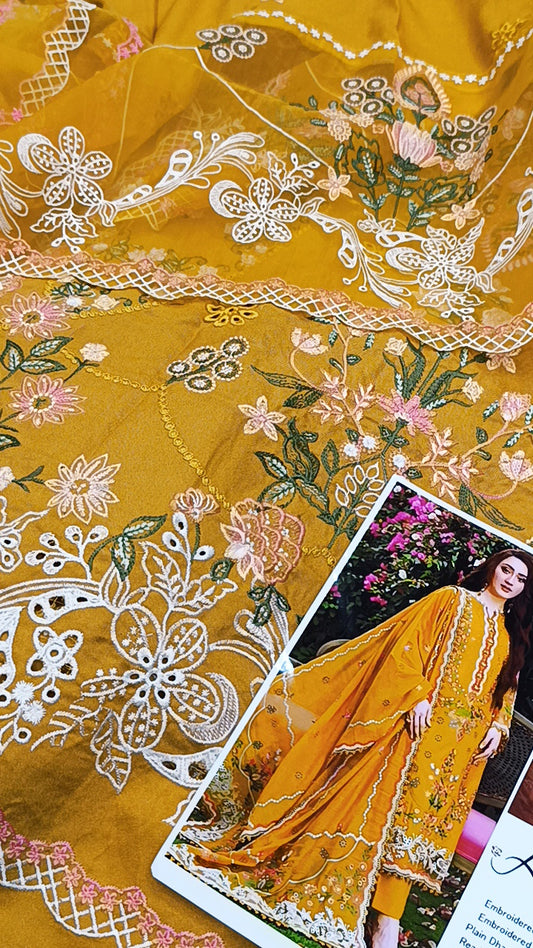 3pc momina iqbal mustard dhankh