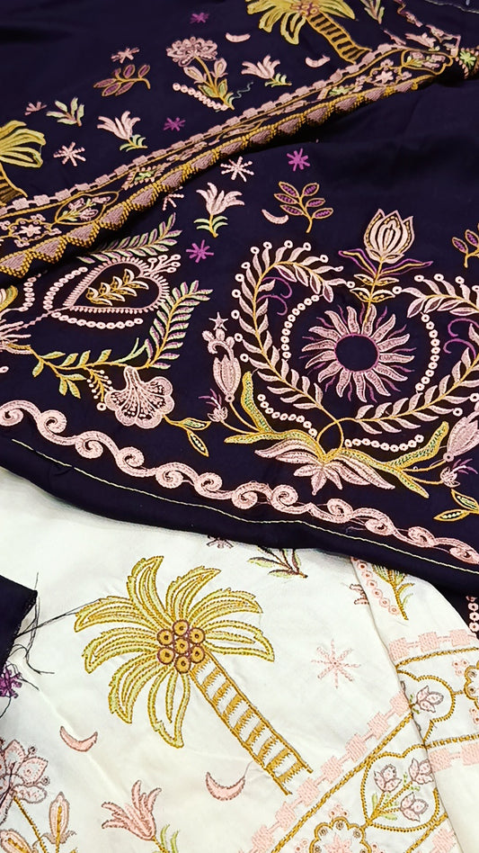 2pc mulberry purple dhankh ethnic
