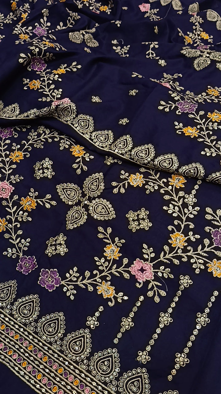 3pc Amal purple dhankh